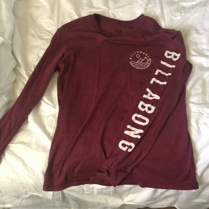 Billabong maroon longsleeve